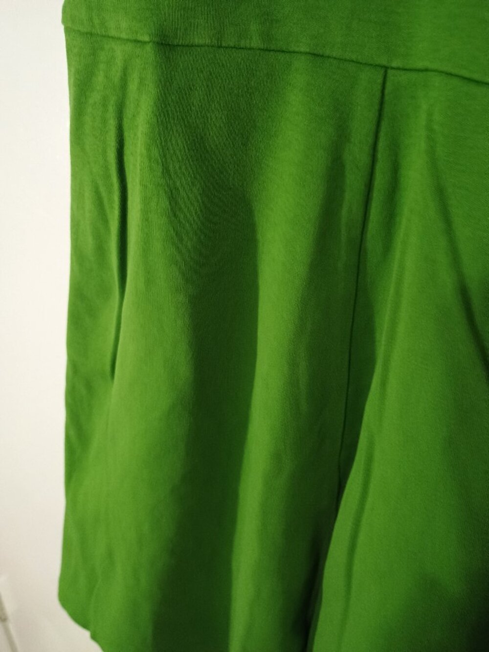 New York & Company Kelly Green Fit & Flare Dress Size Small 100% Cotton V Neck - Picture 6 of 8
